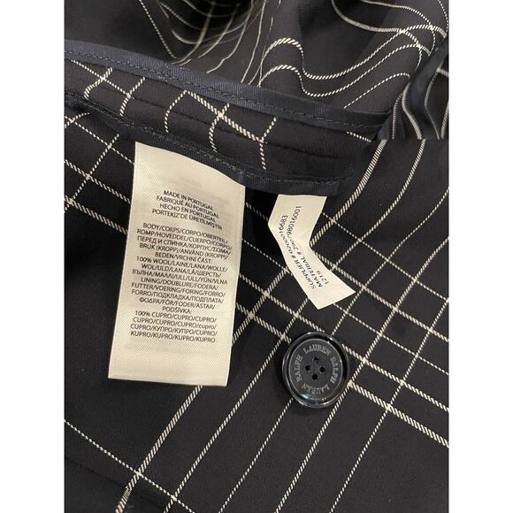 Ralph Lauren Collection Women's Double Breasted Wool A Line Plaid Dress Coat 12 - Picture 4 of 4